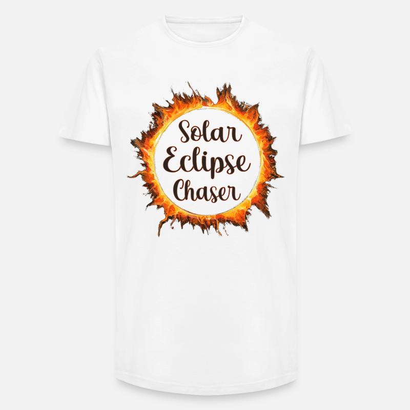 Solar eclipse chaser - Long Fit Men's T-Shirt - white