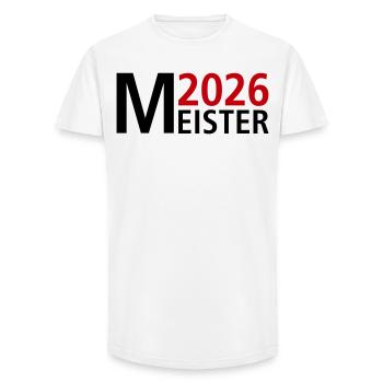 Champion 2026 Championship - Long Fit Men's T-Shirt - white - Front - AI Model Male 185 light (185cm)