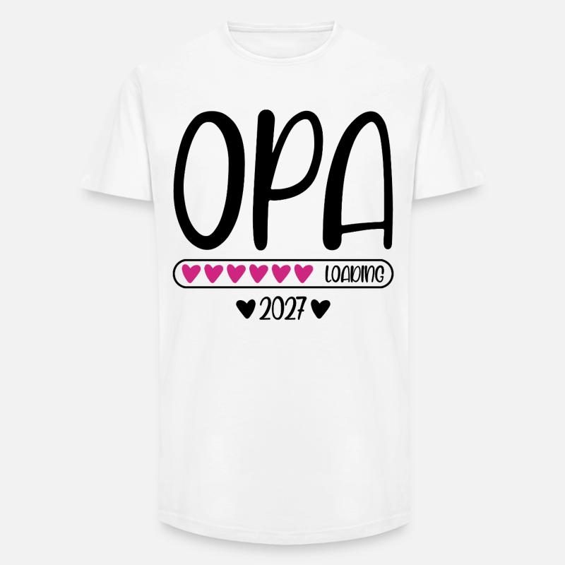 Opa 2027 loading Herzchen Ladebalken - Long Fit Männer T-Shirt - Weiß