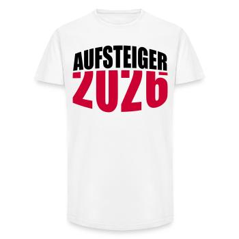 Aufsteiger 2026 Aufstieg - Long Fit Männer T-Shirt - Weiß - Vorne - AI Model Male 185 light (185cm)