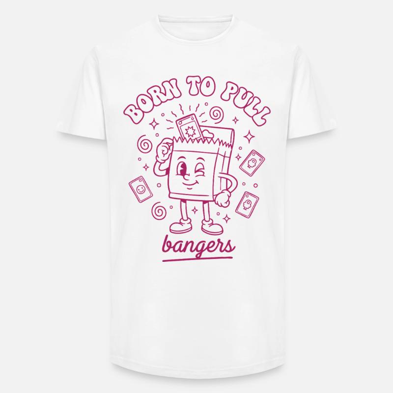 Born To Pull Bangers-kortsamler ripper - Long fit herre T-shirt - hvid