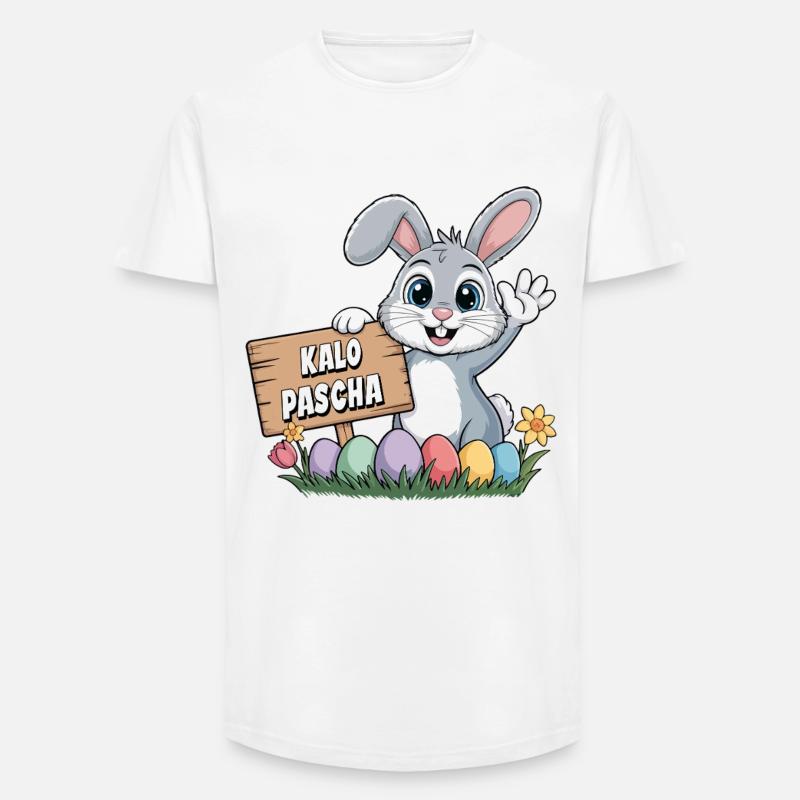 Kalo Pascha Easter Rabbit Greek Easter - Long Fit Men's T-Shirt - white