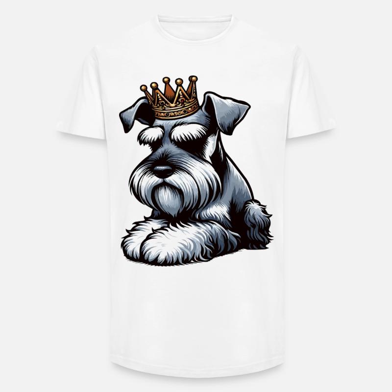 Schnauzer géant Schnauzer Propriétaire de Schnauzer - T-shirt coupe longue homme - blanc