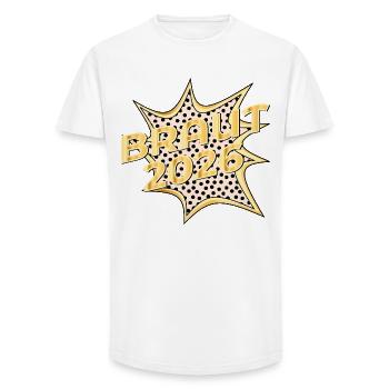 Braut 2026 Popart - Long Fit Männer T-Shirt - Weiß - Vorne - AI Model Male 185 light (185cm)