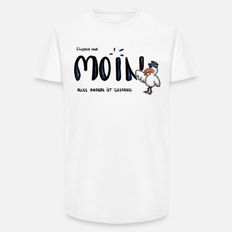Moin Küstenseemöwe im Sailor-Style - Long Fit Männer T-Shirt - Weiß