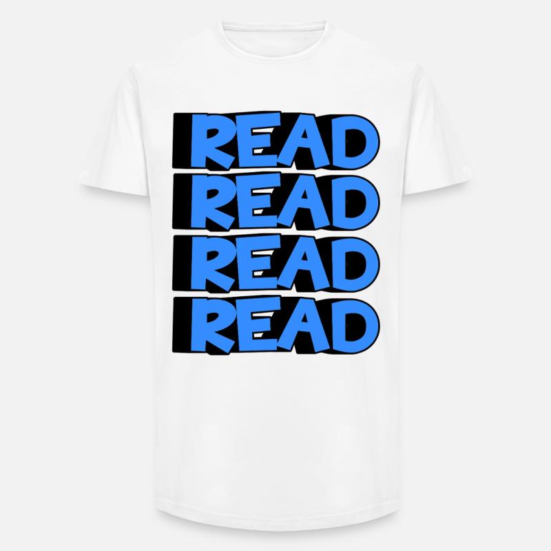 Read Design - 3D Modern Design - Long Fit Männer T-Shirt - Weiß