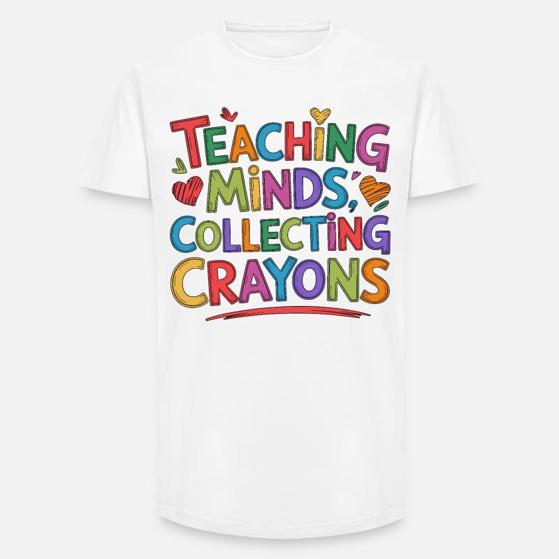 Elementary Teacher Teaching Minds Primary Teacher - Long Fit Männer T-Shirt - Weiß