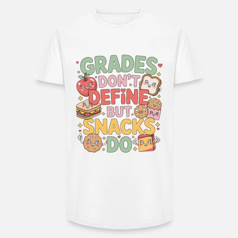 Elementary Teacher Grades Don't Define Education - Long Fit Männer T-Shirt - Weiß