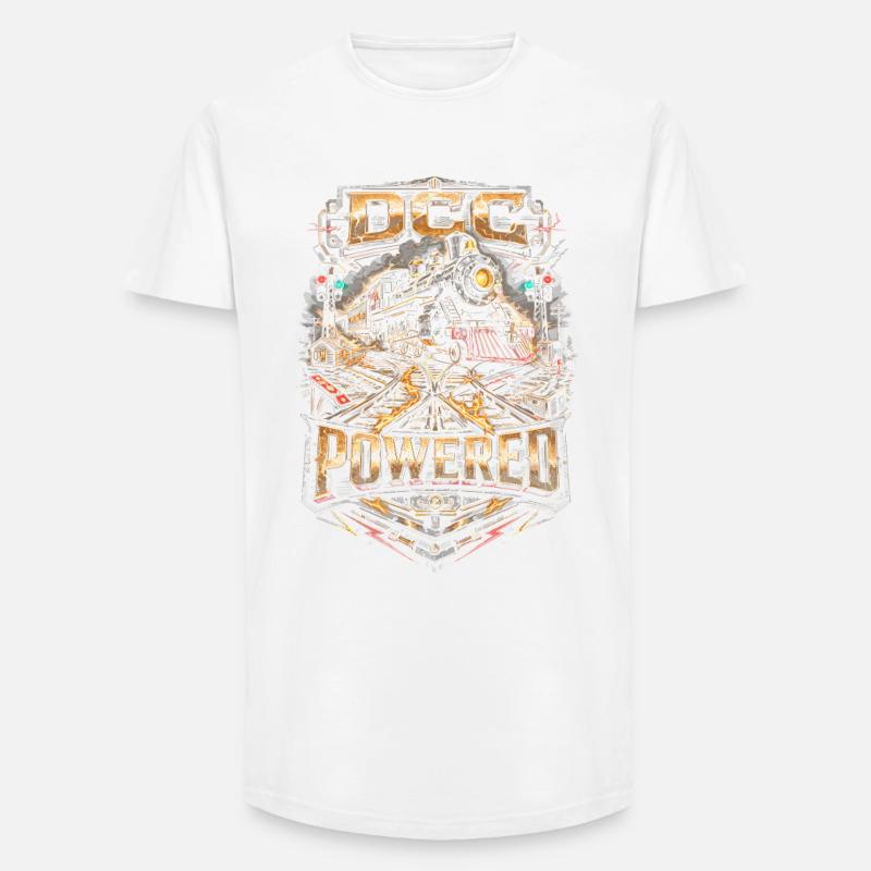 Modelleisenbahn Eisenbahn DCC Powered - Long Fit Männer T-Shirt - Weiß