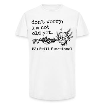 53rd Birthday - 53rd Anniversary Humor Gift - Long Fit Men's T-Shirt - white - Front - AI Model Male 185 light (185cm)