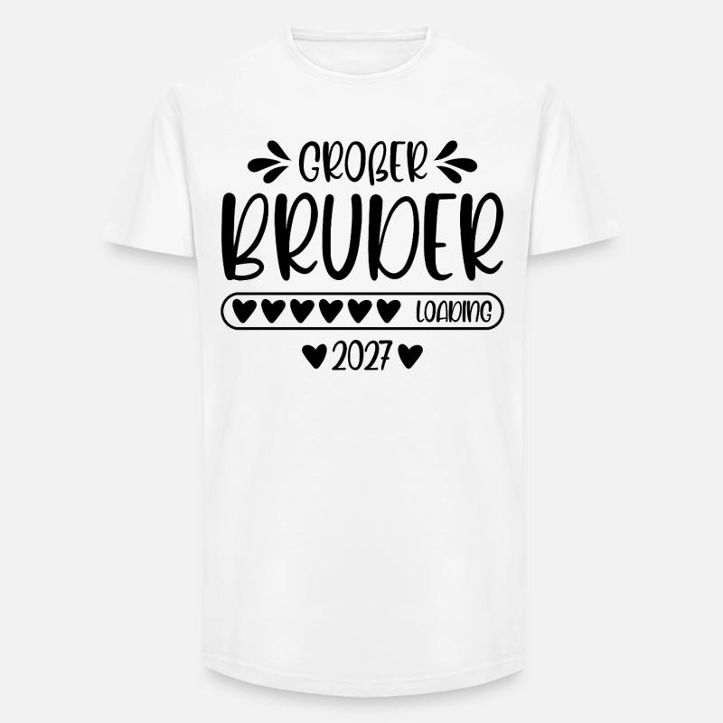 Großer Bruder 2027 loading - Long Fit Männer T-Shirt - Weiß