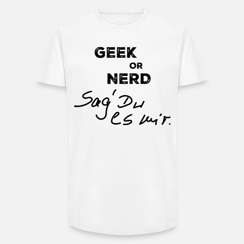 Geek oder Nerd - Long Fit Männer T-Shirt - Weiß