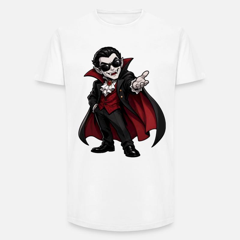 Vampire - Long Fit Men's T-Shirt - white