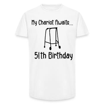 51. Geburtstagsparty Lustiger 51-jähriger Geburtstag - Long Fit Männer T-Shirt - Weiß - Vorne - AI Model Male 185 light (185cm)
