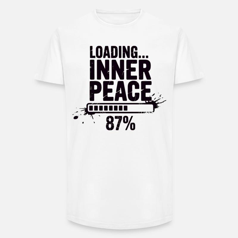 Loading Inner Peace - Sarkasmus Stress Shirt - Long Fit Männer T-Shirt - Weiß