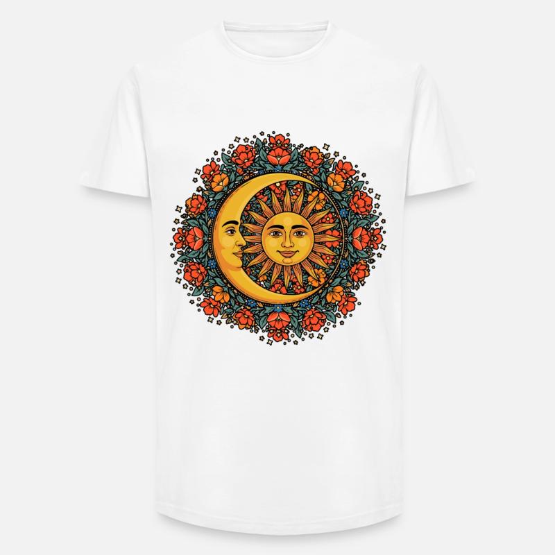 Litha Pagan Solstizio d'Estate Midsommar - T-shirt uomo a vestibilità lunga - bianco