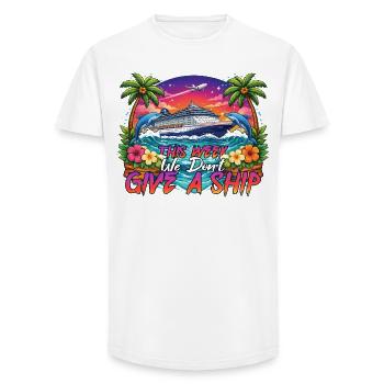 Family Vacation Trip Cruising We Don't Give A Ship - Long Fit Men's T-Shirt - white - Front - AI Model Male 185 light (185cm)