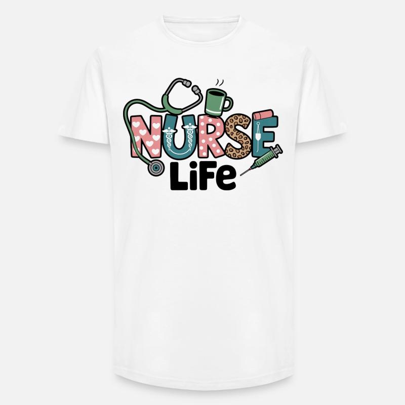 Krankenschwester Life Geschenk Geschenkidee - Long Fit Männer T-Shirt - Weiß