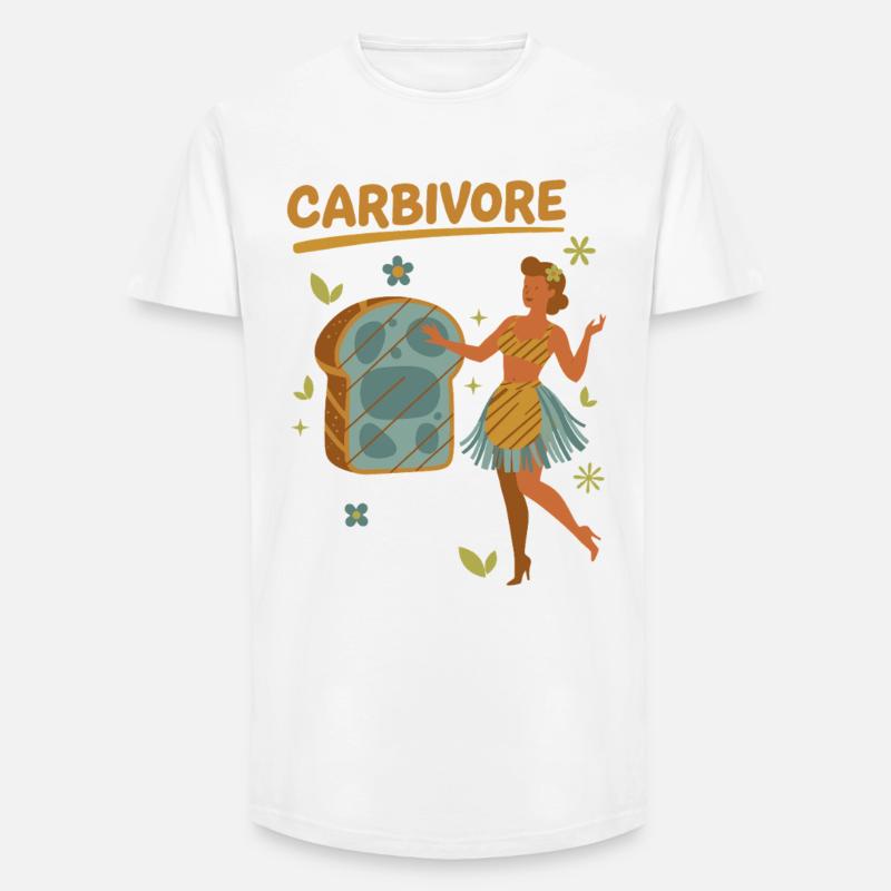Sauerteig Brot Backbäcker KARBIVORE Sauerteig - Long Fit Männer T-Shirt - Weiß