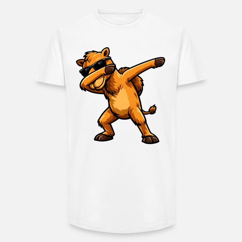 Dabbing Kamel - Long Fit Männer T-Shirt - Weiß