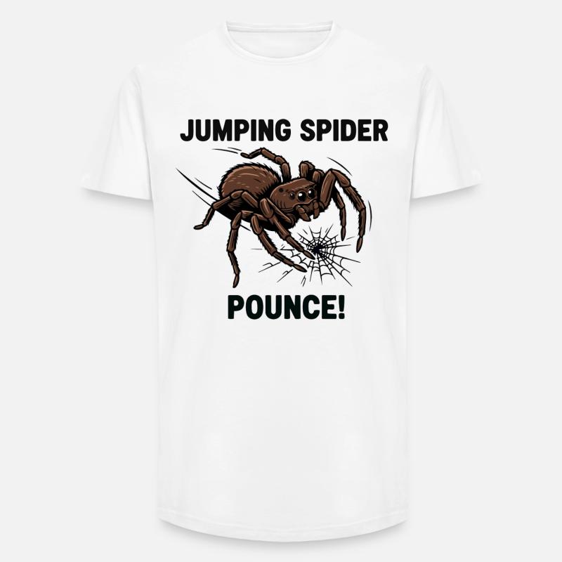 Araignée Sauteuse Springende Spinne - Long Fit Männer T-Shirt - Weiß