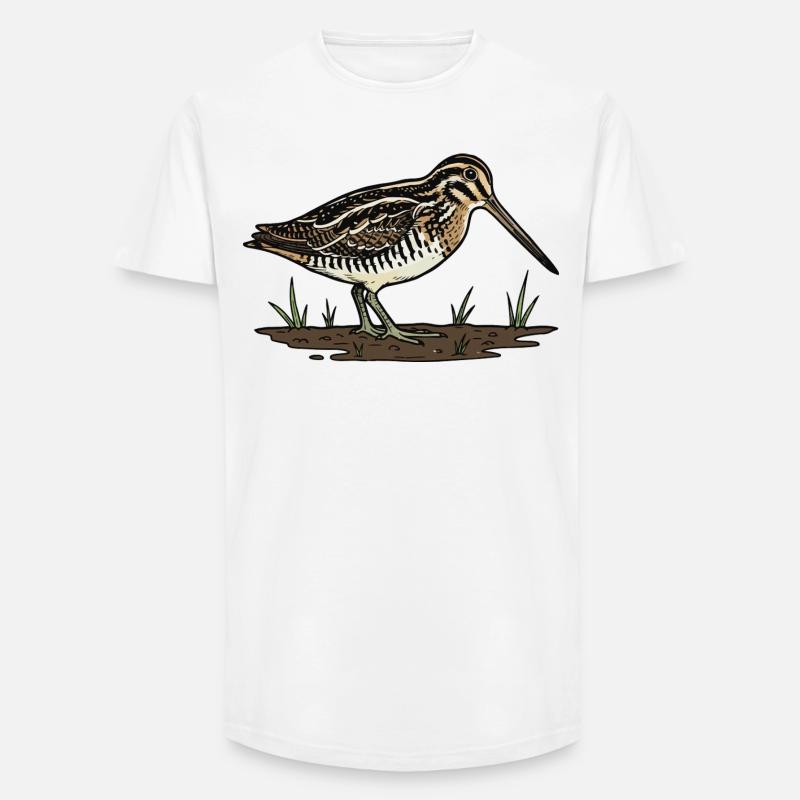 Snipe, Snipe, Tarnvogel - Long Fit Männer T-Shirt - Weiß
