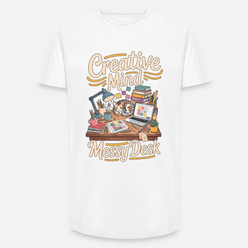 Graphic Designer Creative Mind Visual Designer - Long Fit Men's T-Shirt - white