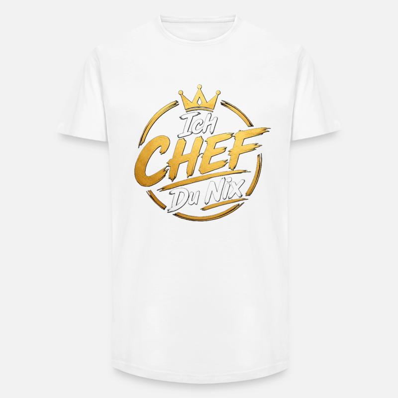 ich_chef - Long Fit Männer T-Shirt - Weiß