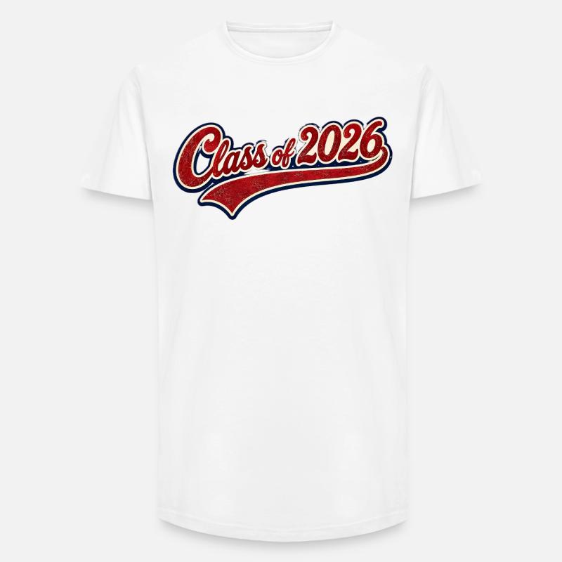 Class 2026 Retro Script - Long Fit Men's T-Shirt - white
