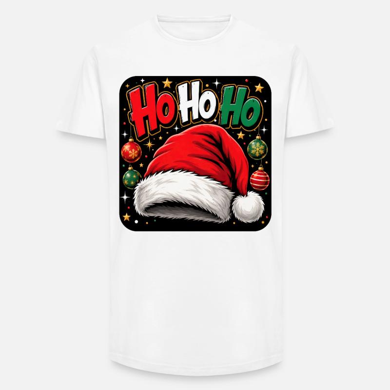 HoHoHo Santa Style - Long Fit Männer T-Shirt - Weiß