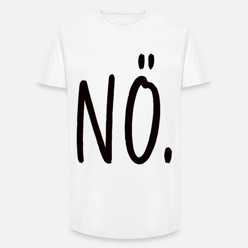 Non, affirmation, tout simplement non - T-shirt coupe longue homme - blanc