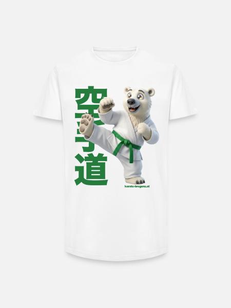 Karate Eisbär - Long Fit Männer T-Shirt - Weiß