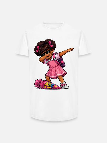 Dabbing ABC-Schützin Afro - Long Fit Männer T-Shirt - Weiß