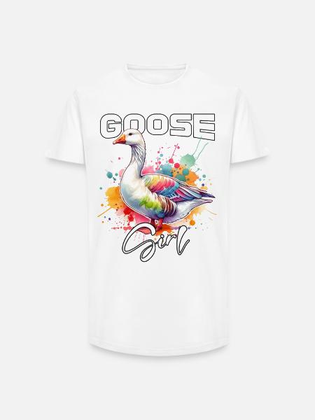 Oie Fille Oie - T-shirt coupe longue homme - blanc