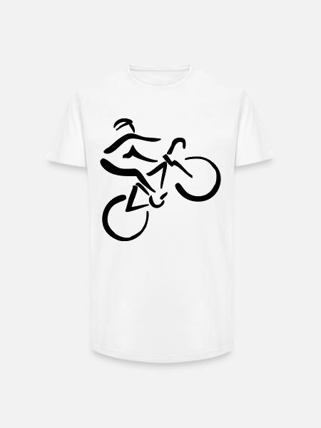 Bicycle riders - Long Fit Men's T-Shirt - white