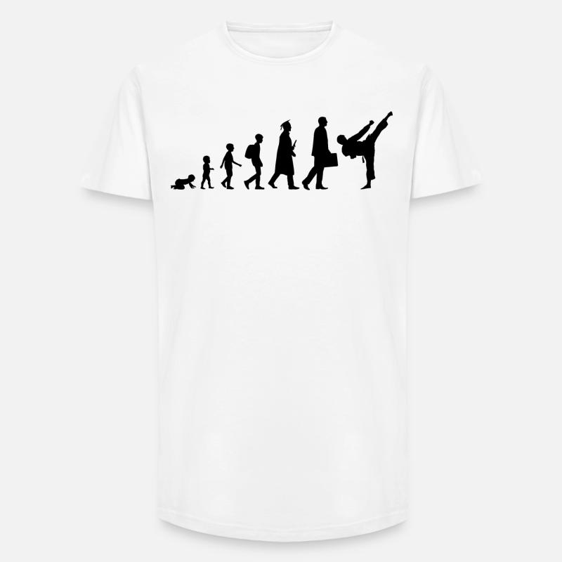 Entwicklung eines Karateka - Long Fit Männer T-Shirt - Weiß