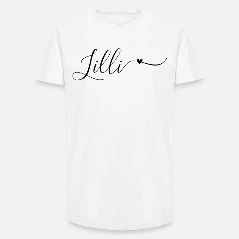 Lilli Name Vorname Dekorativ - Long Fit Männer T-Shirt - Weiß