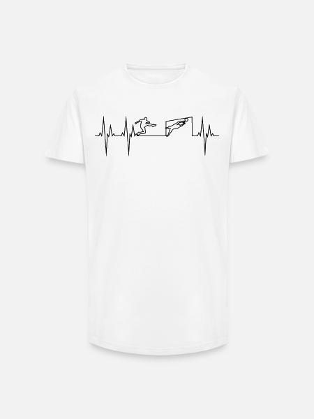 Fußball Elektrokardiogramm EKG - Long Fit Männer T-Shirt - Weiß