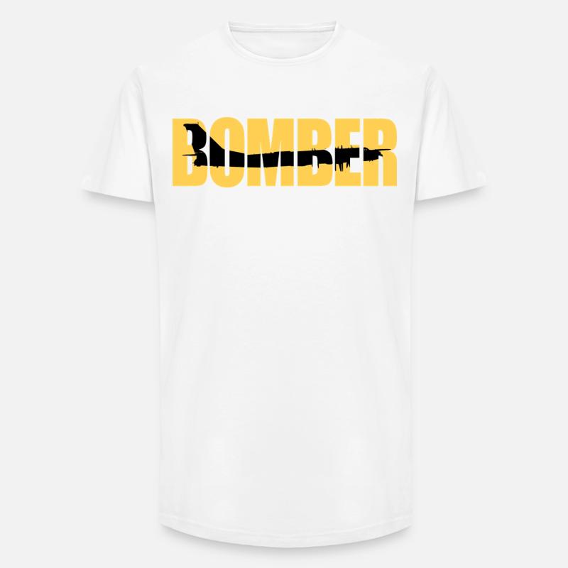 Bomber Tu-95 - Long Fit Männer T-Shirt - Weiß