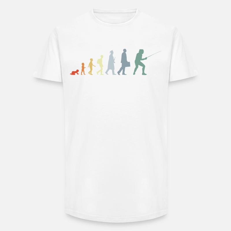 Fechter Evolution - Long Fit Männer T-Shirt - Weiß