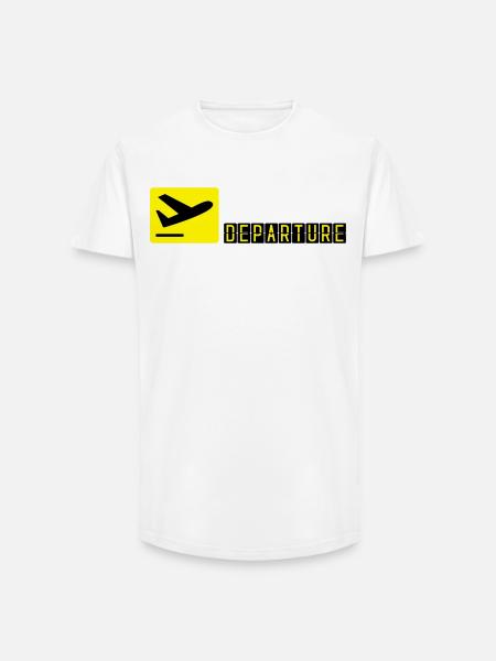 Airplane taking off - Long Fit Men's T-Shirt - white