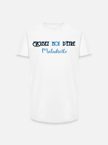 Excuse me for being clumsy - Long Fit Men's T-Shirt - white