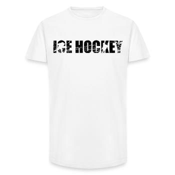 Eishockeyspieler - Long Fit Männer T-Shirt - Weiß - Vorne - AI Model Male 185 light (185cm)
