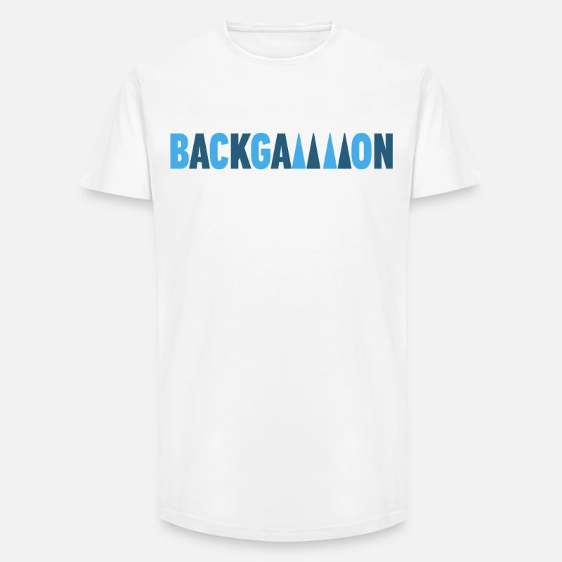 Backgammon - Long Fit Männer T-Shirt - Weiß