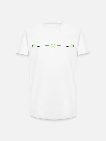 Blumenranke - Long Fit Men's T-Shirt - white