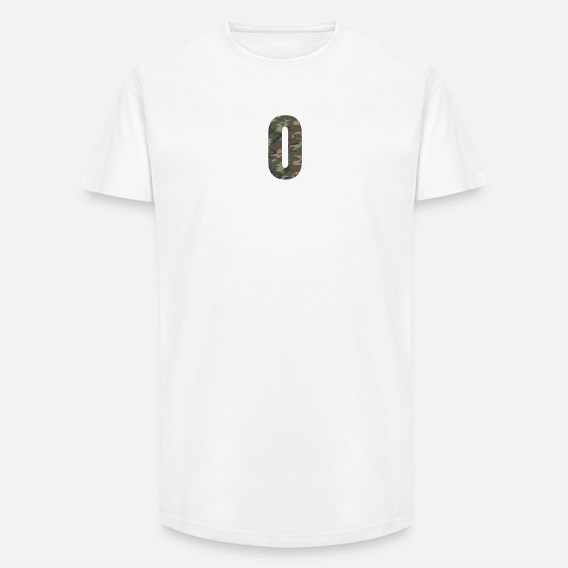 Harte Nummer 0 im Tarnmuster! - Long Fit Männer T-Shirt - Weiß