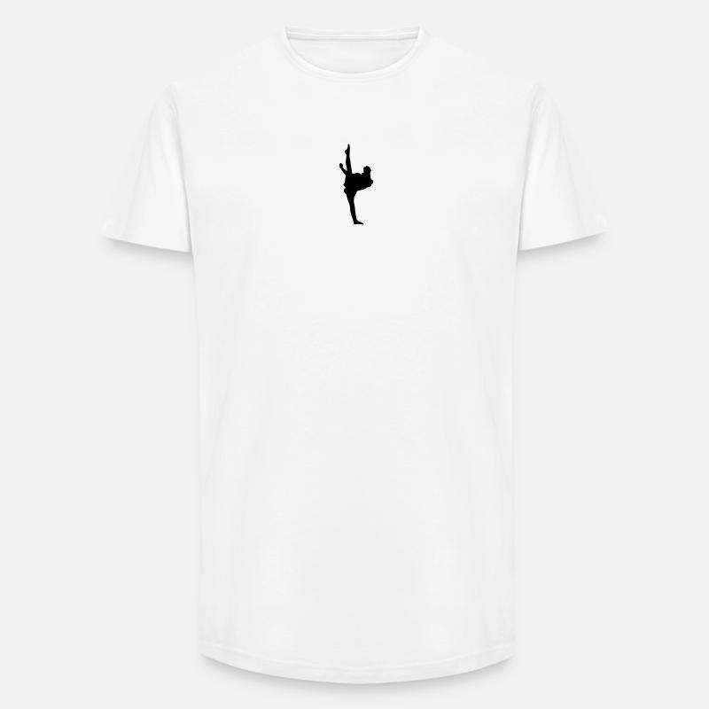 Karate oder Taekwondo High Kick - Long Fit Männer T-Shirt - Weiß