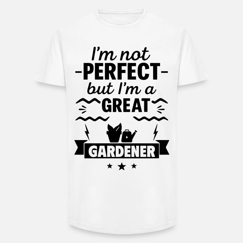 Nicht perfekt aber ein super Gärtner - Long Fit Männer T-Shirt - Weiß