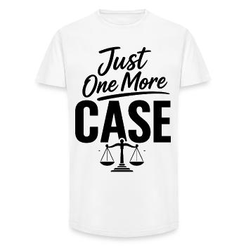 Just One More Case lawyer - Long Fit Men's T-Shirt - white - Front - AI Model Male 185 light (185cm)