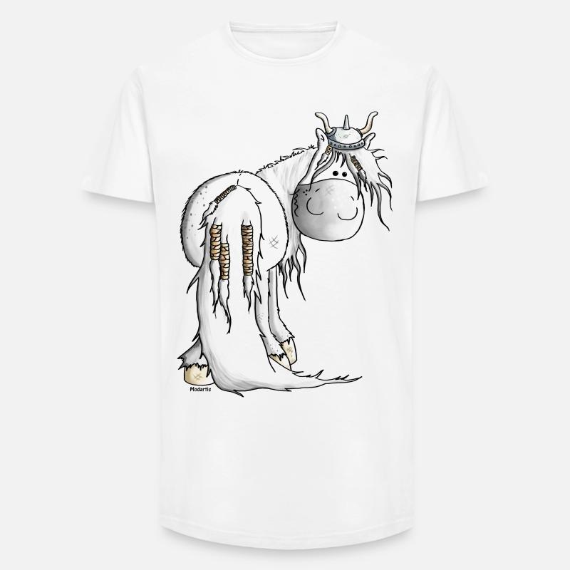 Wikinger Isländer - Pferd - Long Fit Männer T-Shirt - Weiß